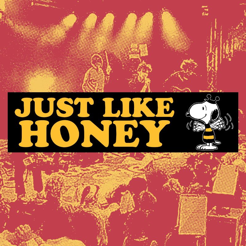 JUSTLIKEHONEYBUMPERSTICKERMOCK