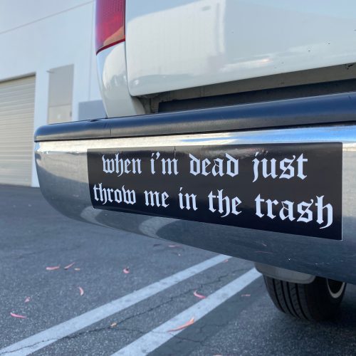 Trash The Bumpersticker